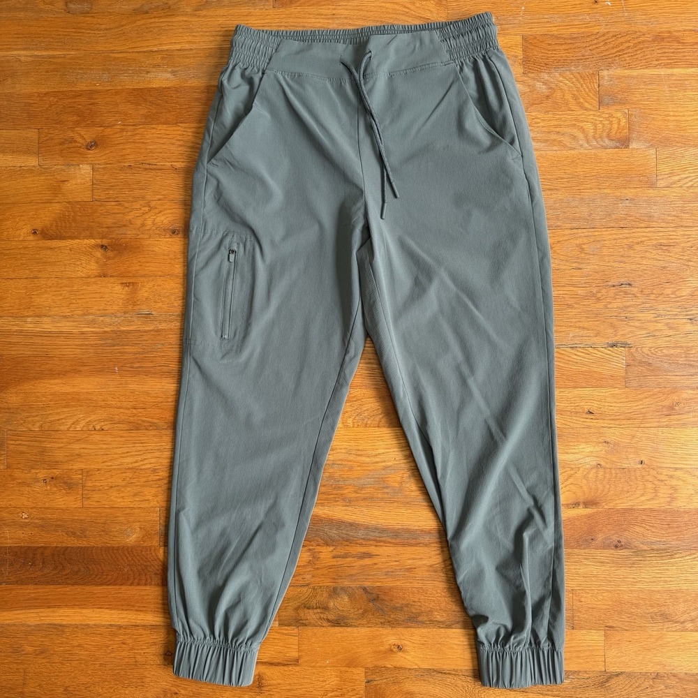 Eddie Bauer Womens Poplar Jogger Sz M Agave Green Ripstop Tech Pockets Stretch